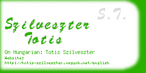 szilveszter totis business card